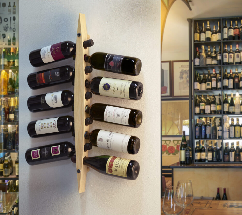 ENOTECA SUPPORTO BOTTIGLIE   FRASSINO/WENGHE' - immagine 2