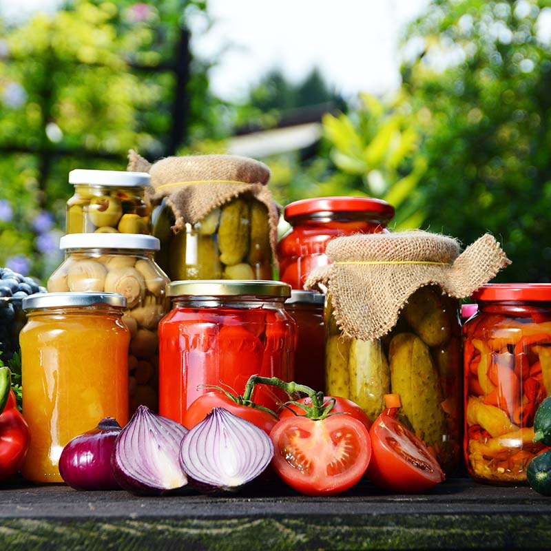 Conserve di frutta e verdura