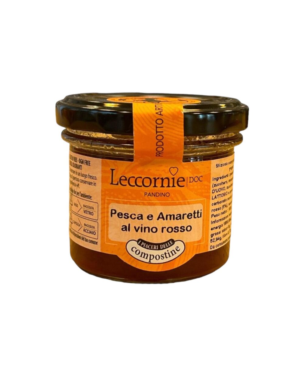 Composta di Pesca e Amaretti al Vino Rosso 120 gr.