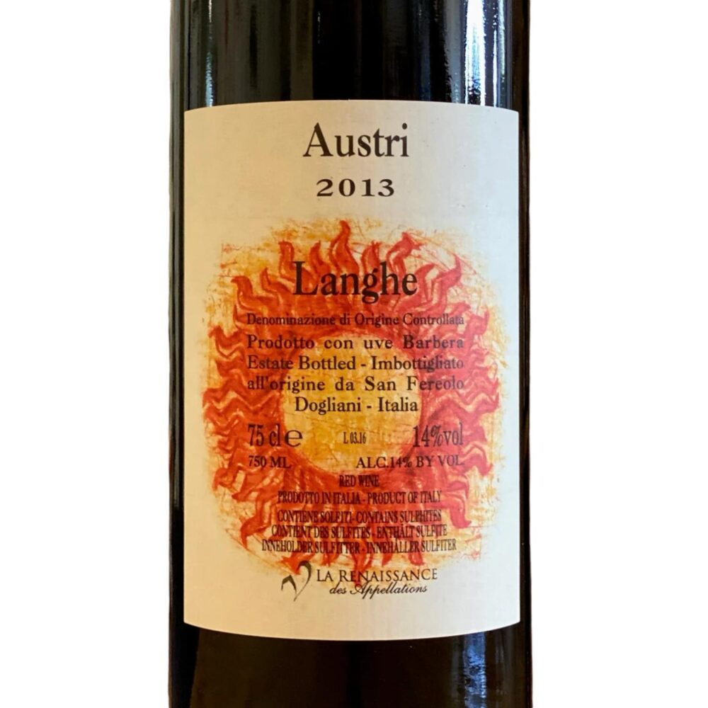 AUSTRI LANGHE ROSSO DOC 2016 BARBERA - immagine 2